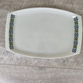 Vintage JAJ Pyrex Checkers Pattern Large Serving Platter 14.75" x 9.75"