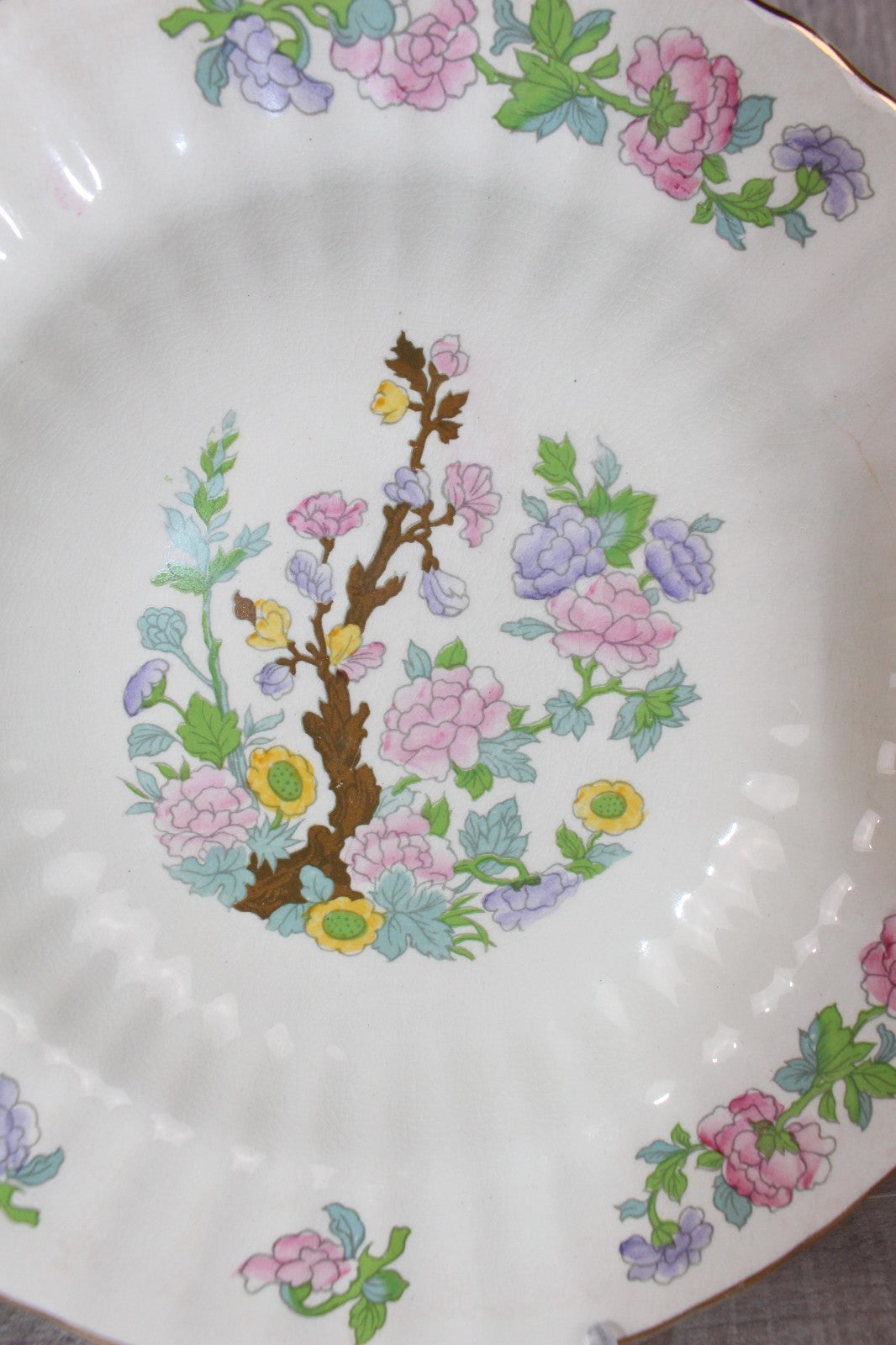 Vintage Wade England Indian Tree Soup Bowls | Fluted Scalloped Edge | 1940s/50s