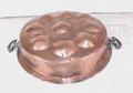 Antique French Copper Escargot Pan / Egg Poacher 11” - 19th Century Brass Handle