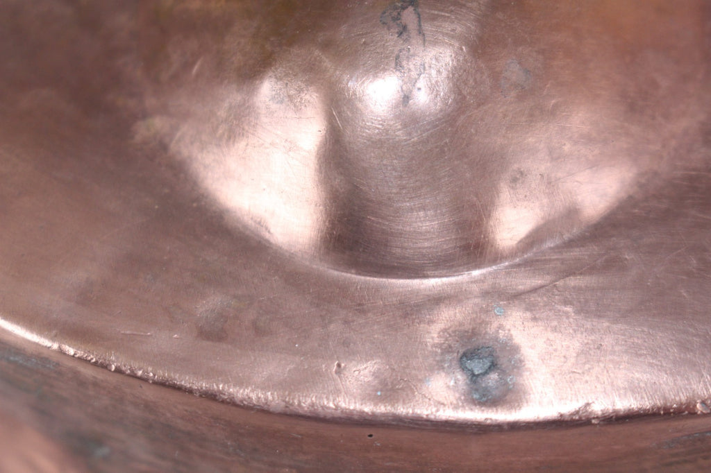 Antique French Copper Escargot Pan / Egg Poacher 11” - 19th Century Brass Handle
