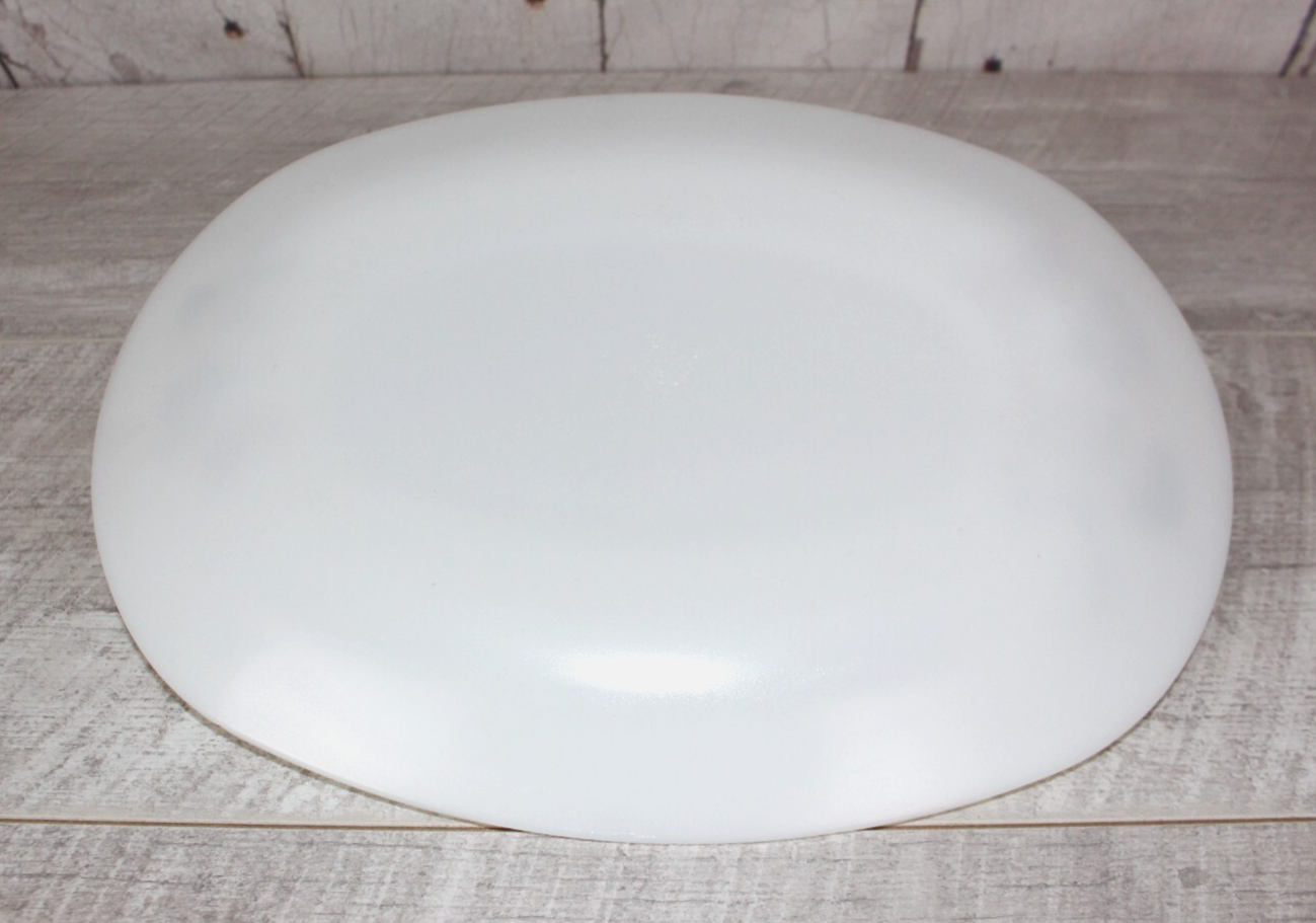 Pyrex JAJ Autumn Glory Oval Steak Plate White with Floral Detail