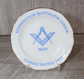 Vintage Masonic - Freemasons Saucer Guardian China Gold Trim Made in England