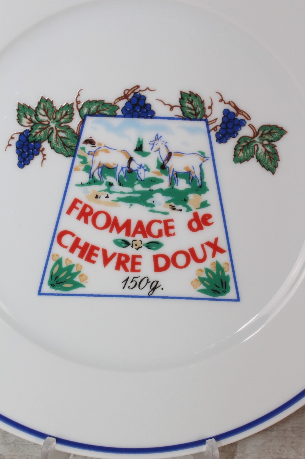 Revol France Porcelain Cheese Plate Fromage de Chevre Doux Les Fromages France