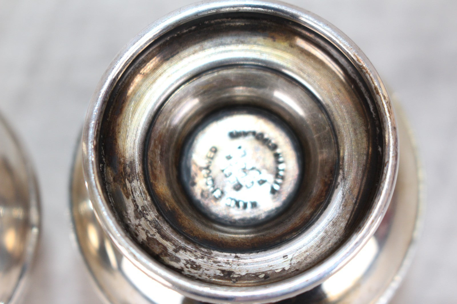 Vintage English Silver Plate Salt & Pepper Shakers - Hand Engraved Floral