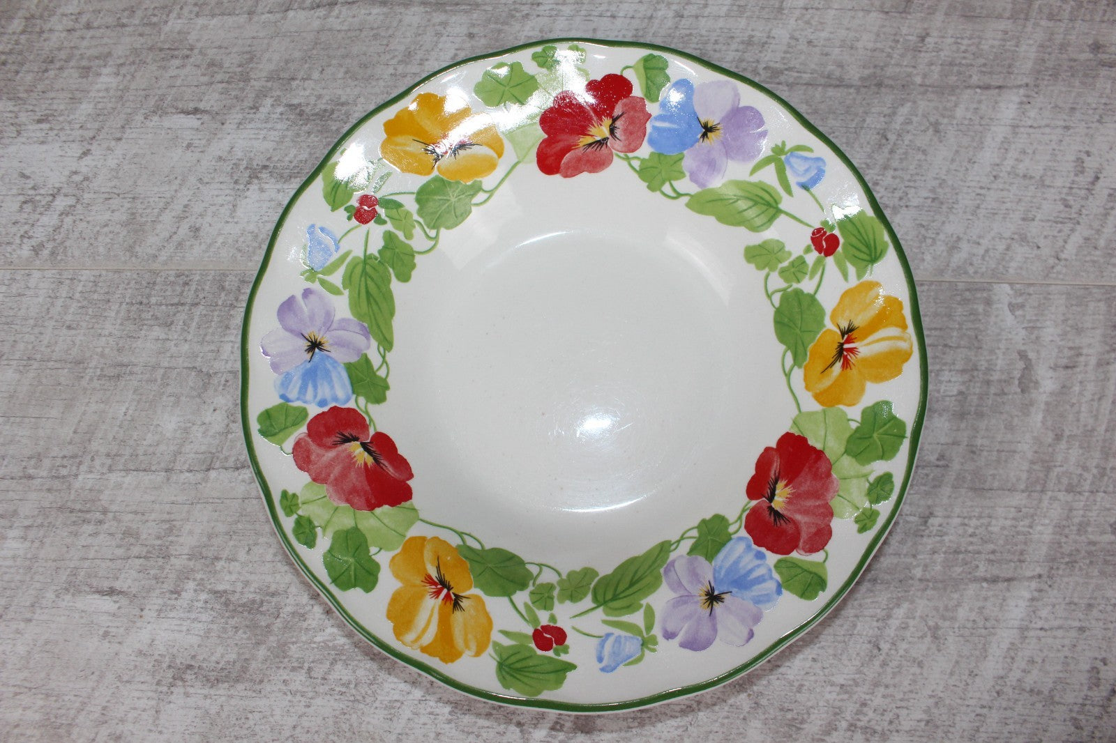 Grindley Party Time Charlotte 9" Rimmed Soup Bowl - Vintage England - VGC
