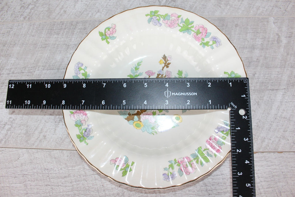 Vintage Wade England Indian Tree Soup Bowls | Fluted Scalloped Edge | 1940s/50s