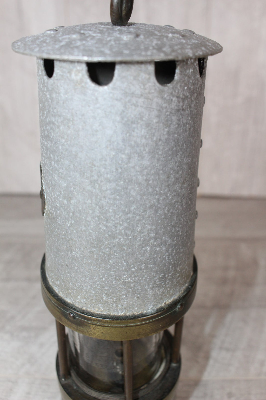 JH Naylor Ltd Wigan Miners Safety Lamp Original Glass Collector Item Rare Brass