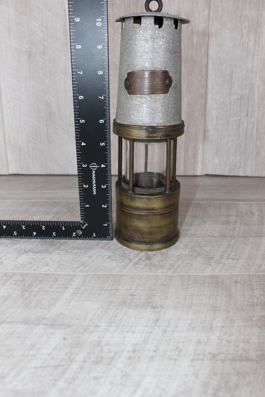 JH Naylor Ltd Wigan Miners Safety Lamp Original Glass Collector Item Rare Brass