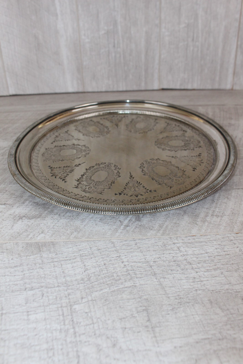 Stunning Victorian Walker & Hall Sheffield Silver-Plated Chased Tray / Salver
