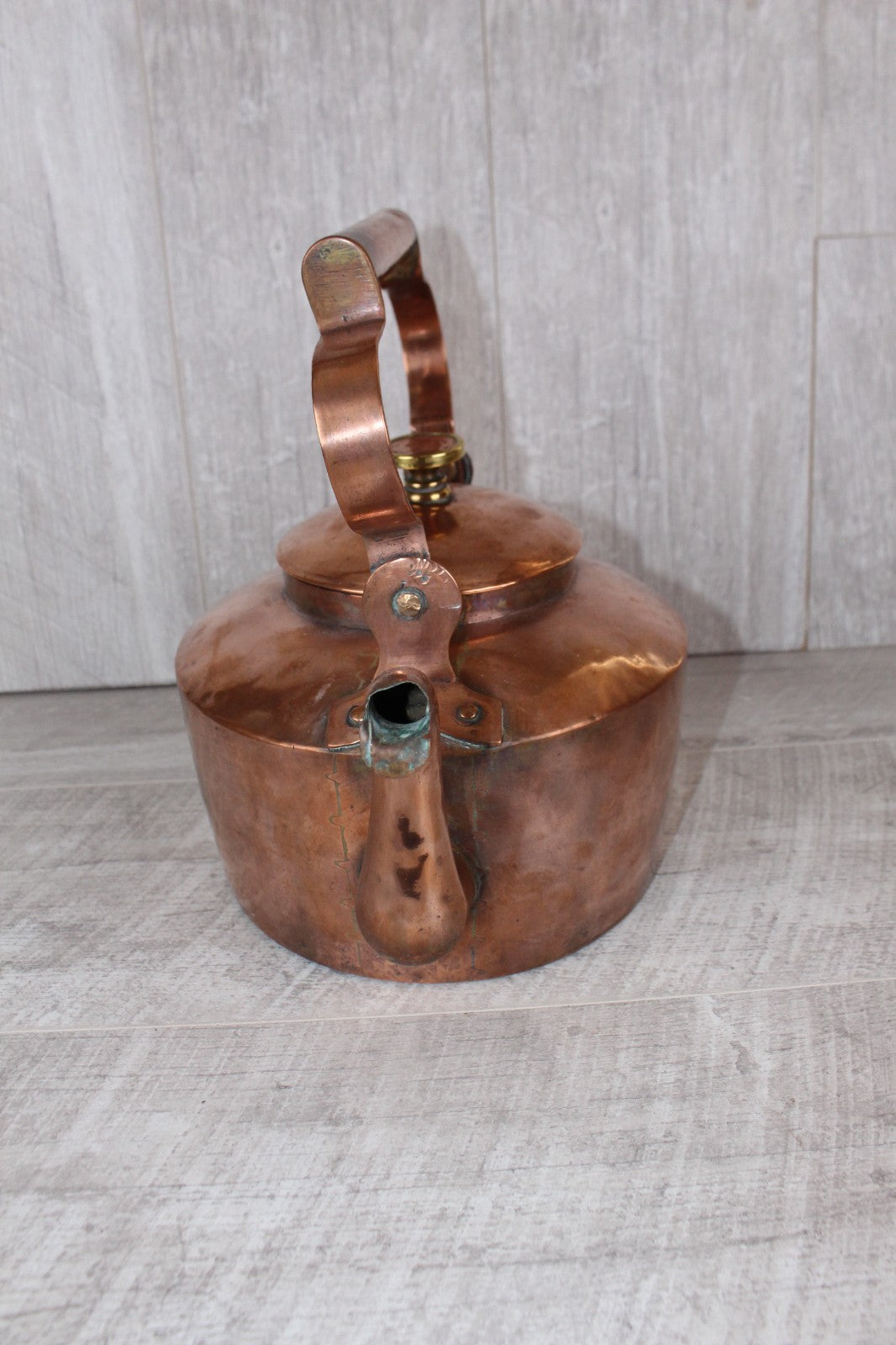 Fine Antique Georgian Copper Kettle - Hand-Cut Dovetails & Town Work - c.1800