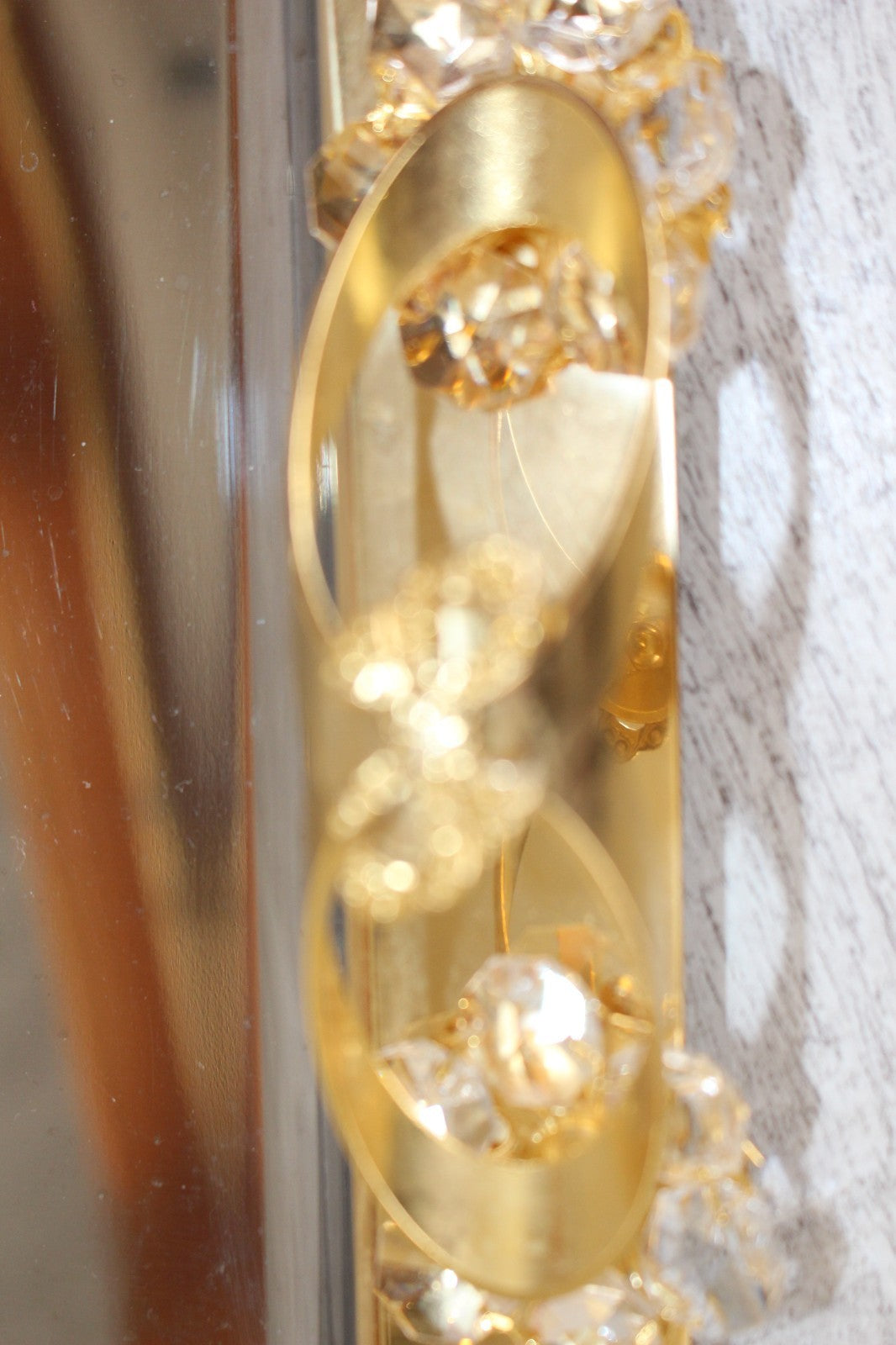 Vintage Italian INOX 18/10 Mirror Tray – 24kt Gold Plated Accents