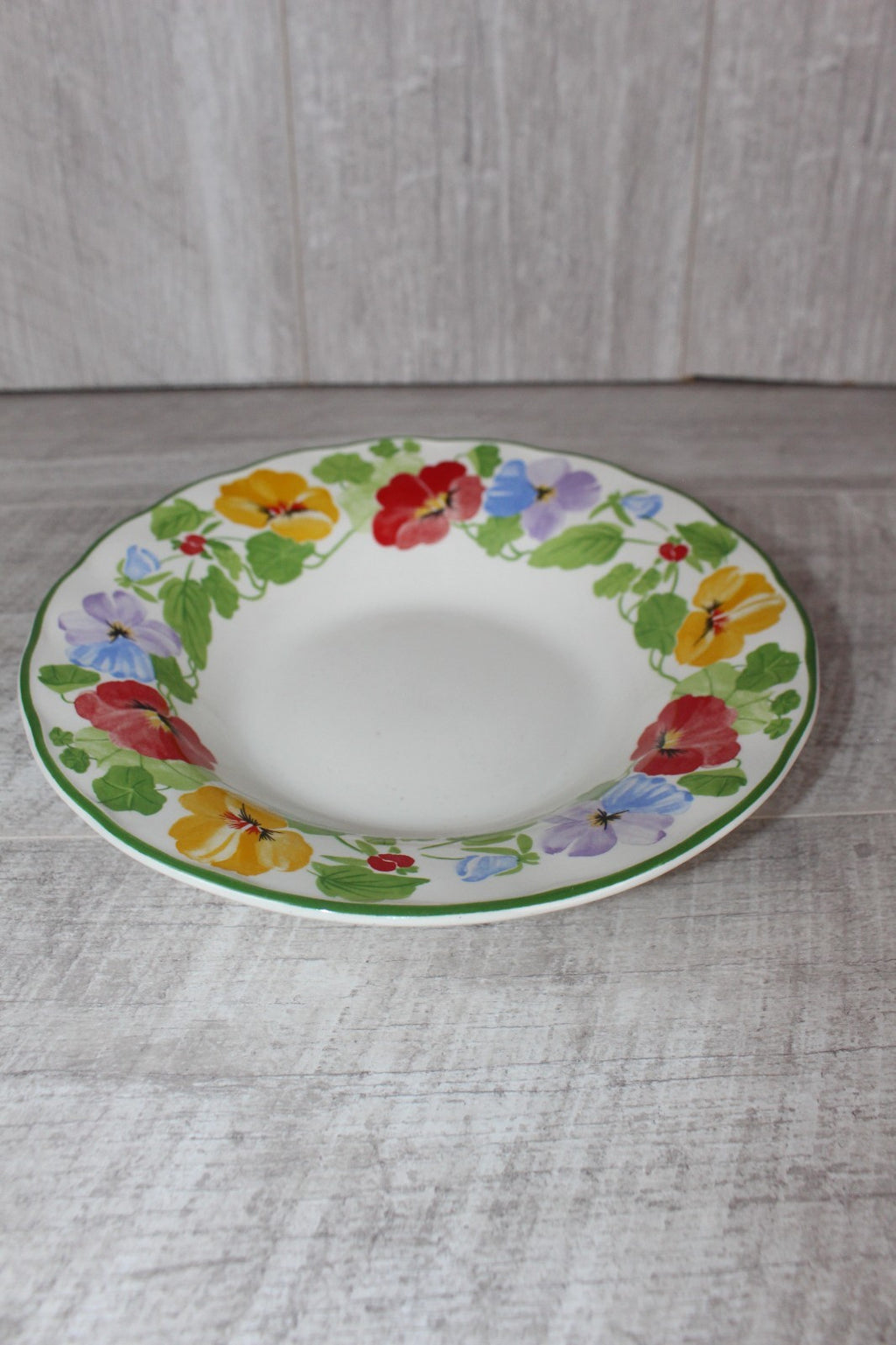 Grindley Party Time Charlotte 9" Rimmed Soup Bowl - Vintage England - VGC