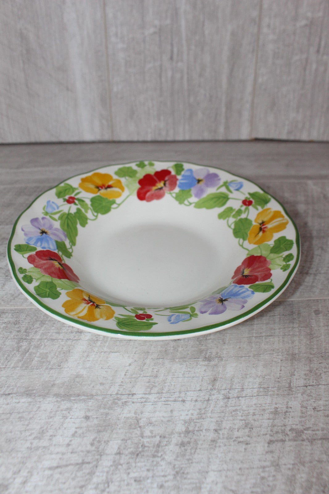 Grindley Party Time Charlotte 9" Rimmed Soup Bowl - Vintage England - VGC