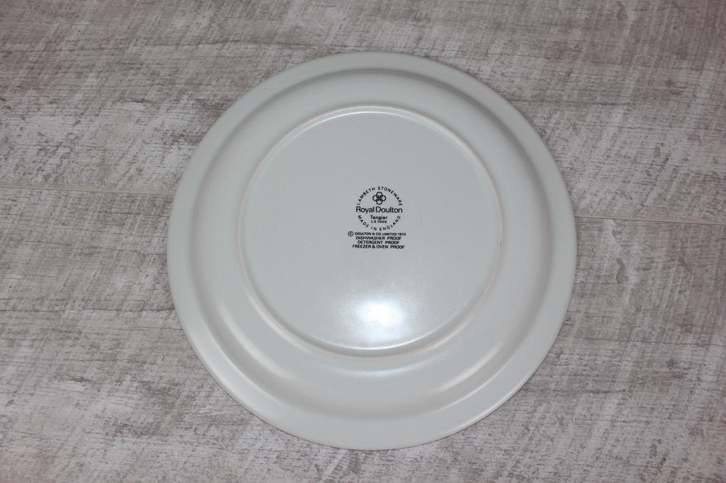 Royal Doulton "Tangier" Lambeth Stoneware 10 3/8 Inch Dinner Plate