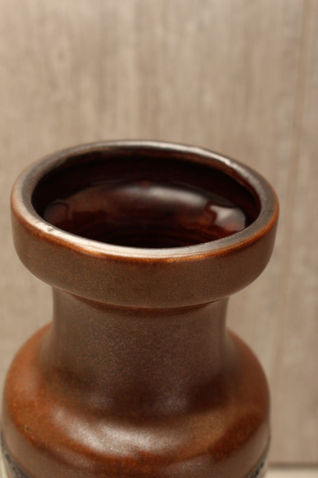 Vintage Scheurich 200-28 West German Pottery Vase Mid Century Swirl 1970s