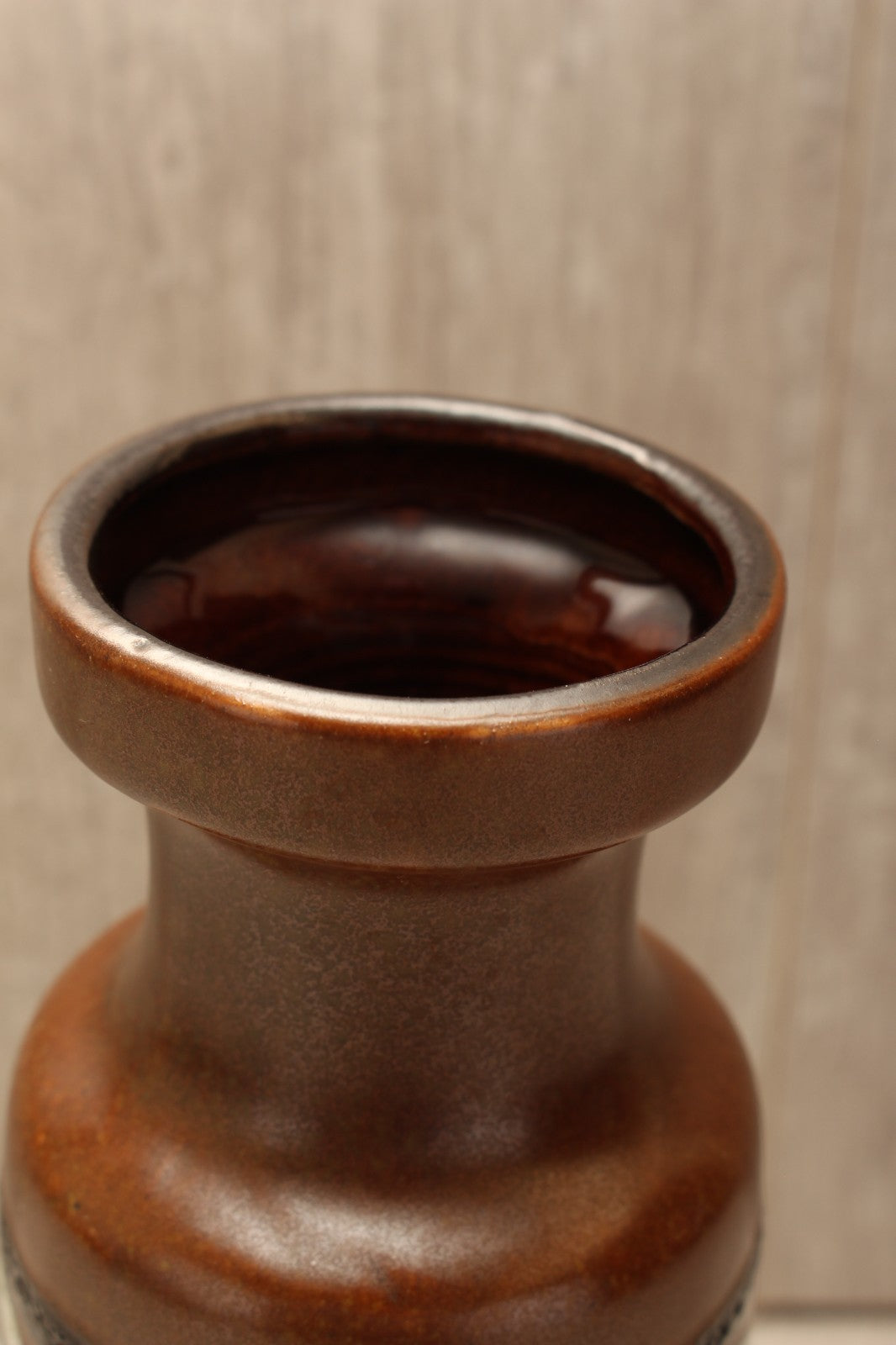Vintage Scheurich 200-28 West German Pottery Vase Mid Century Swirl 1970s
