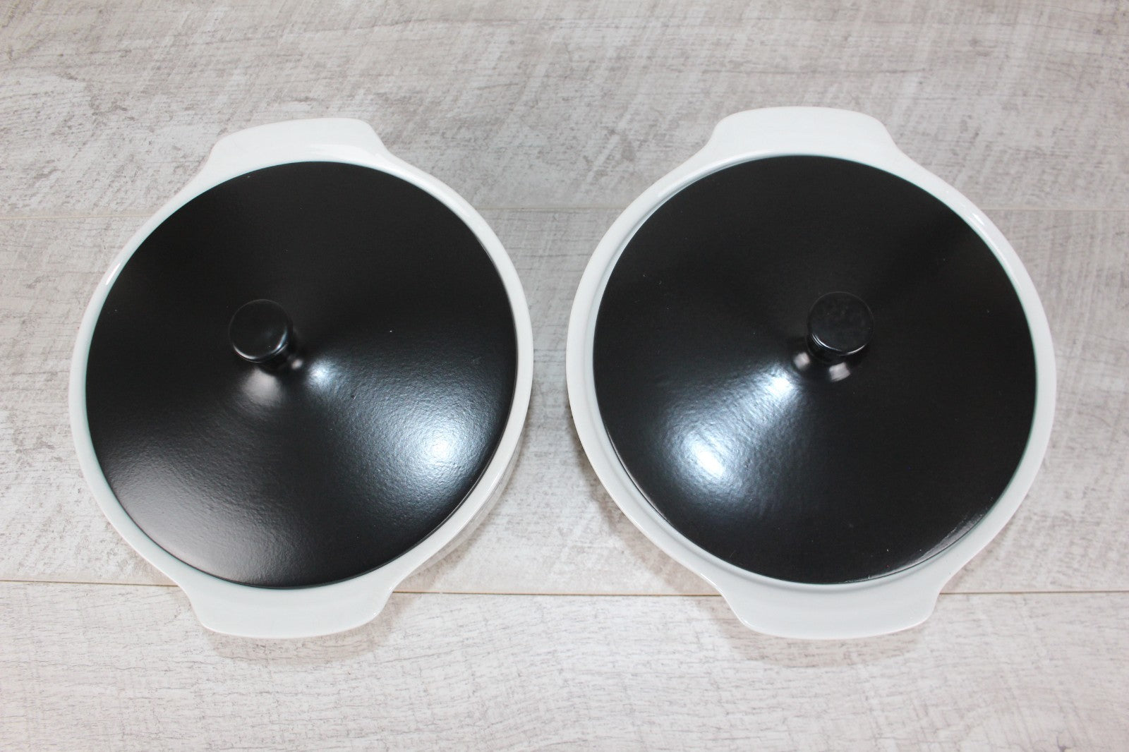 Pair of Vintage Myott "Silhouette" Lidded Tureens - MCM Retro Fruit & Veg Patter