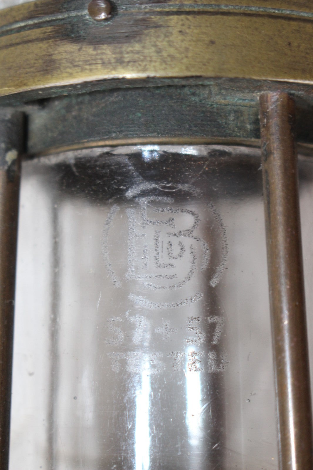JH Naylor Ltd Wigan Miners Safety Lamp Original Glass Collector Item Rare Brass