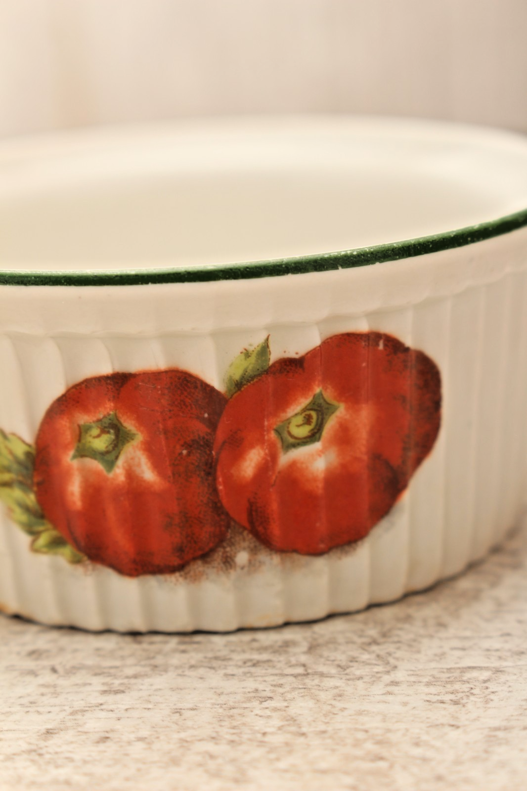 Vintage Pillivuyt Tomato Ramekin Porcelaines A Feu Pilivite France J Chomette