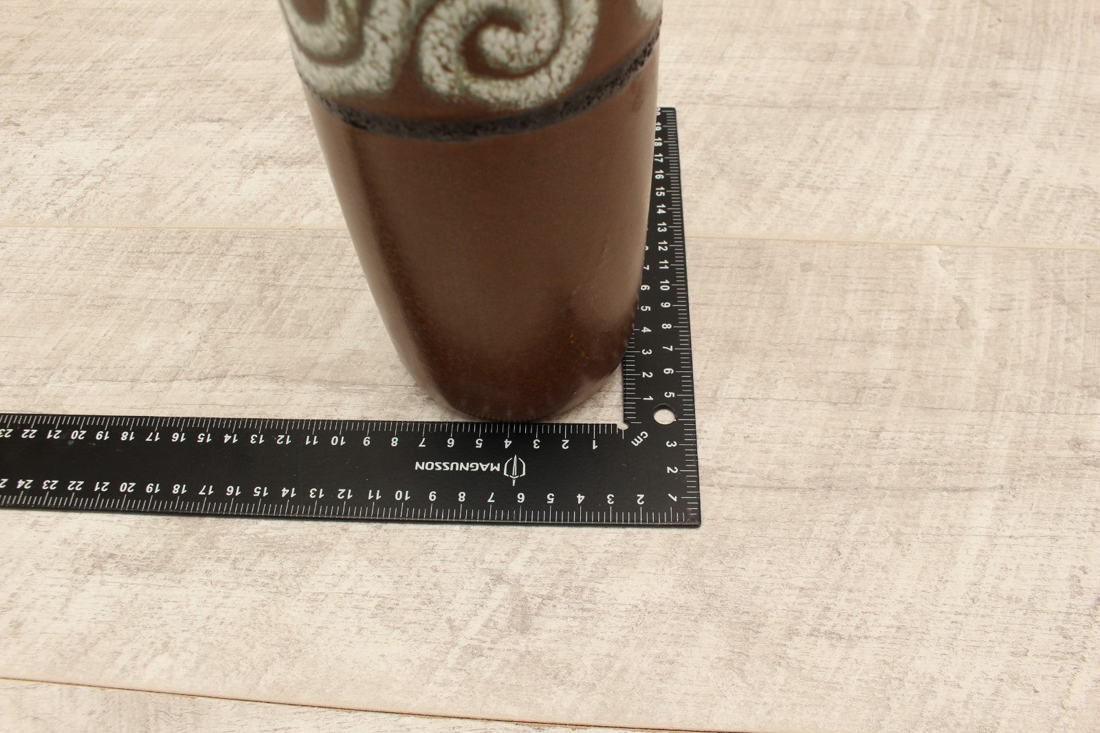 Vintage Scheurich 200-28 West German Pottery Vase Mid Century Swirl 1970s
