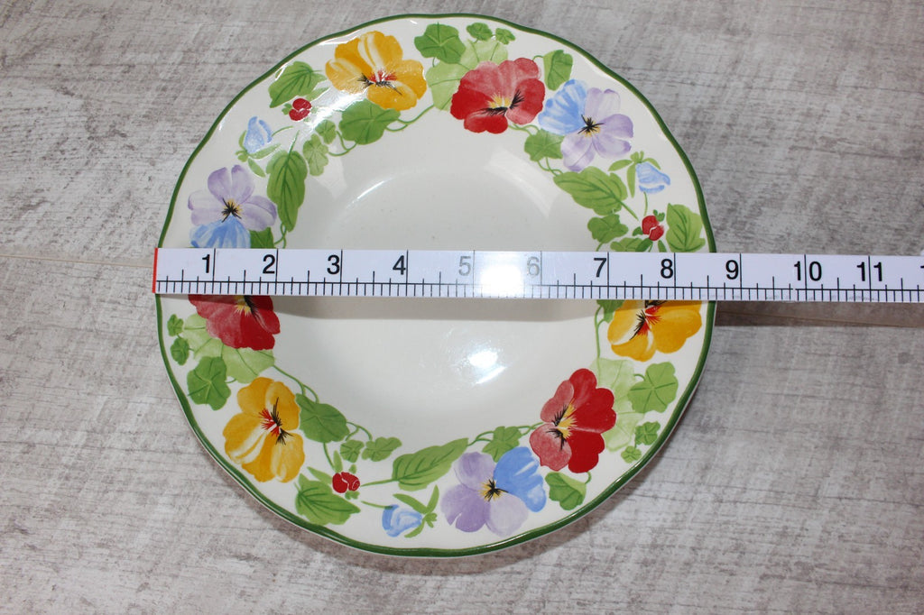 Grindley Party Time Charlotte 9" Rimmed Soup Bowl - Vintage England - VGC