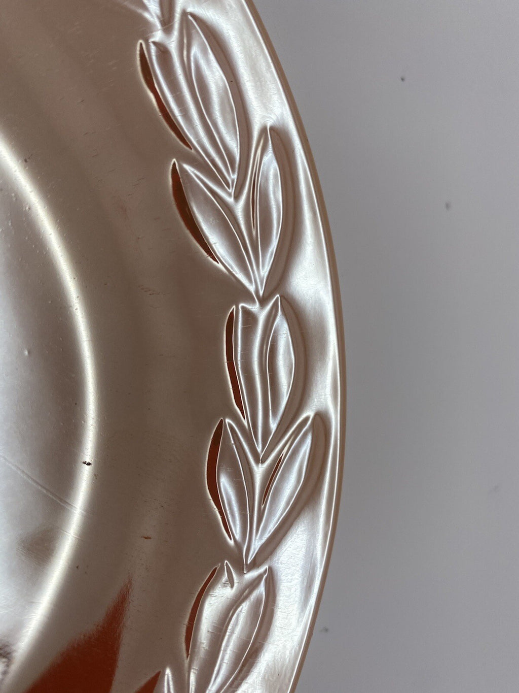 Side Plate Peach Lustre Vintage Fire King Anchor Hocking  Wheat Sheaf 7.75 “ Dia