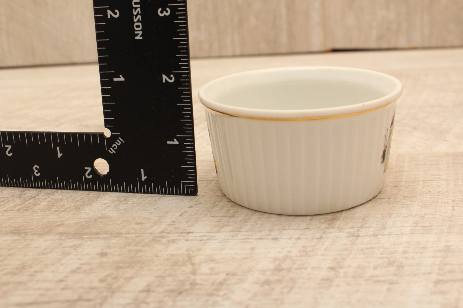 Royal Worcester Strawberry Fair Ramekin Souffle Dish Vintage Butterfly Shape 48