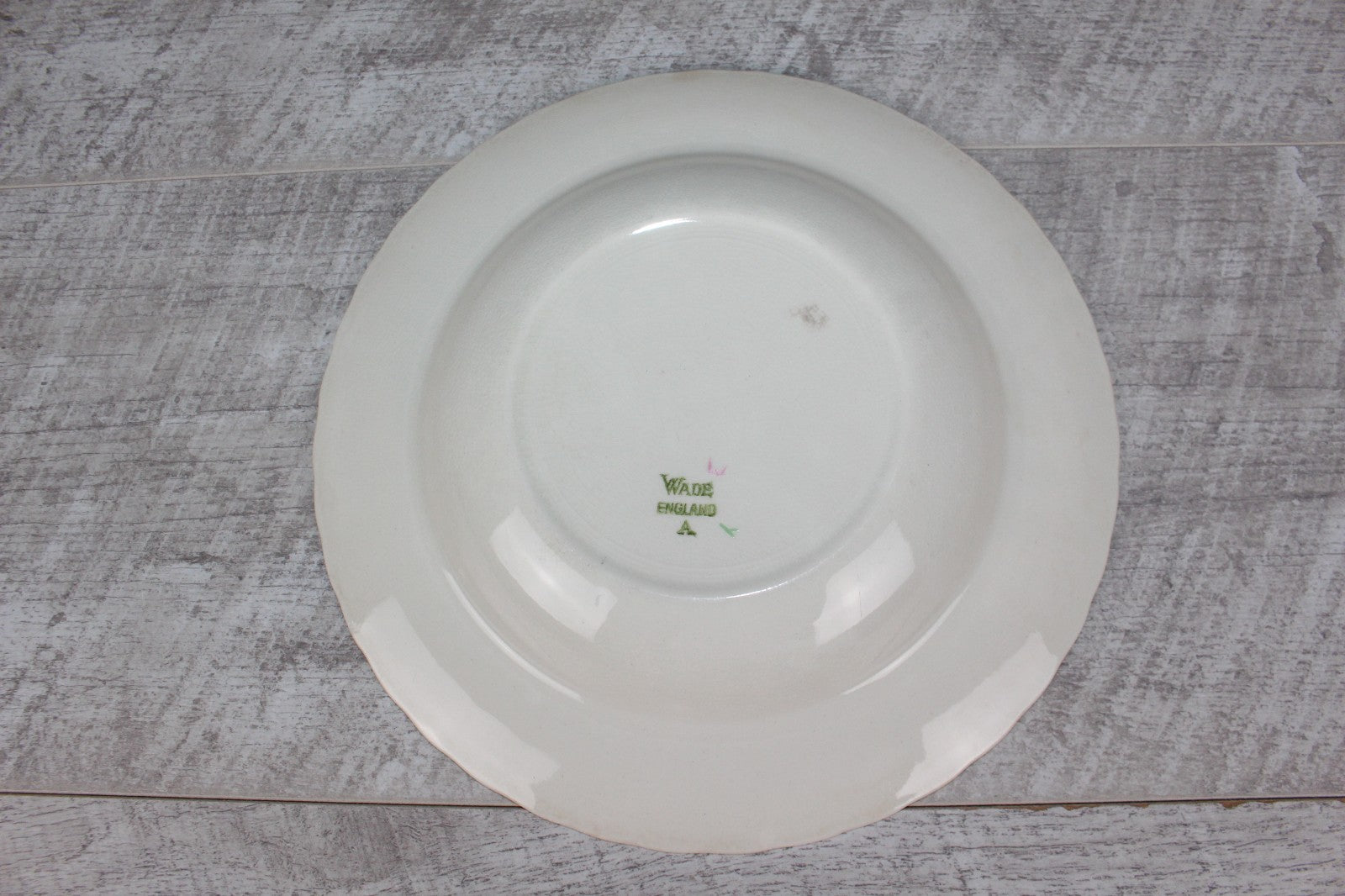 Vintage Wade England Indian Tree Soup Bowls | Fluted Scalloped Edge | 1940s/50s