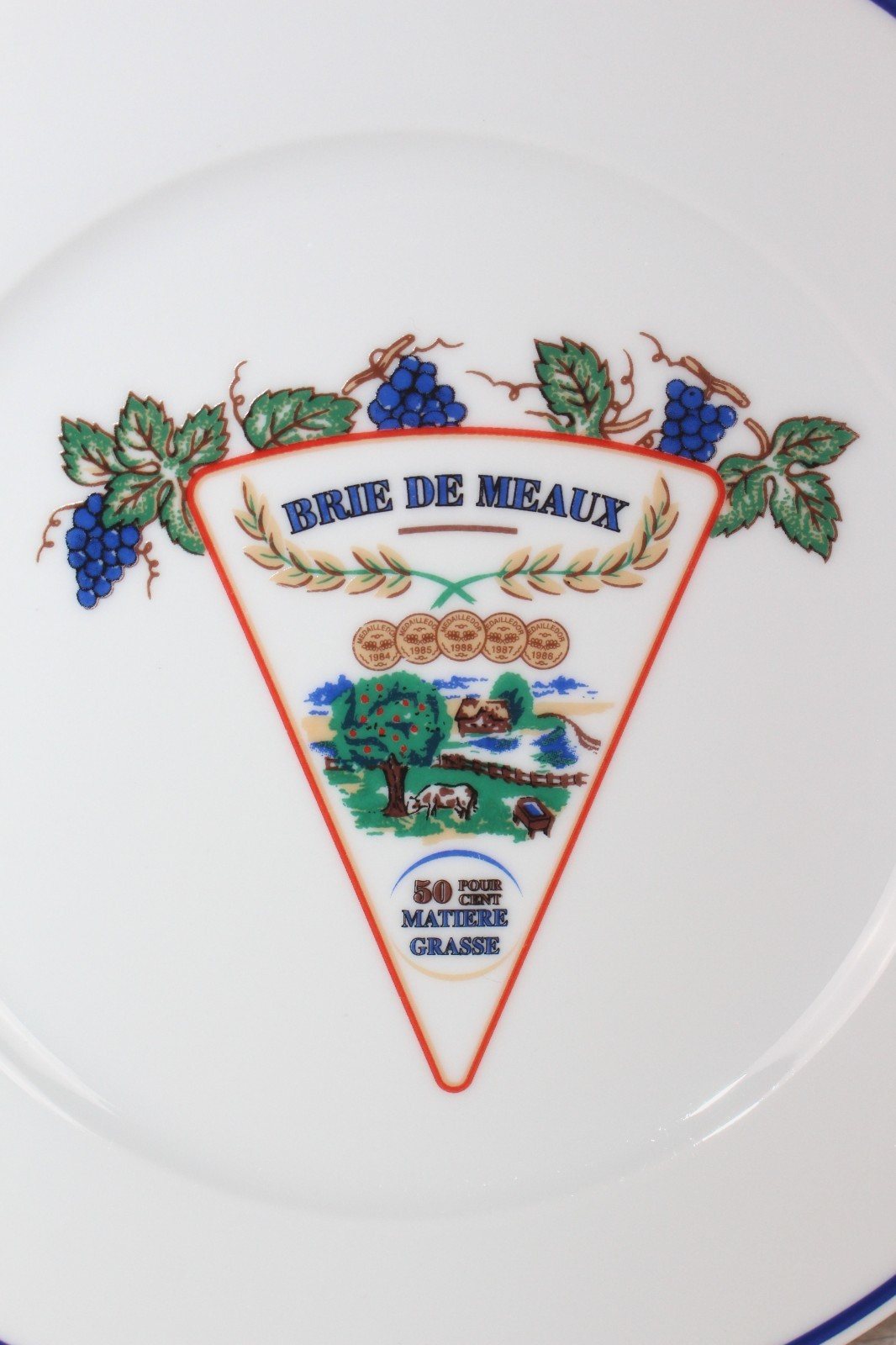Revol France Porcelain Cheese Plate Brie De Meaux Les Fromages De France