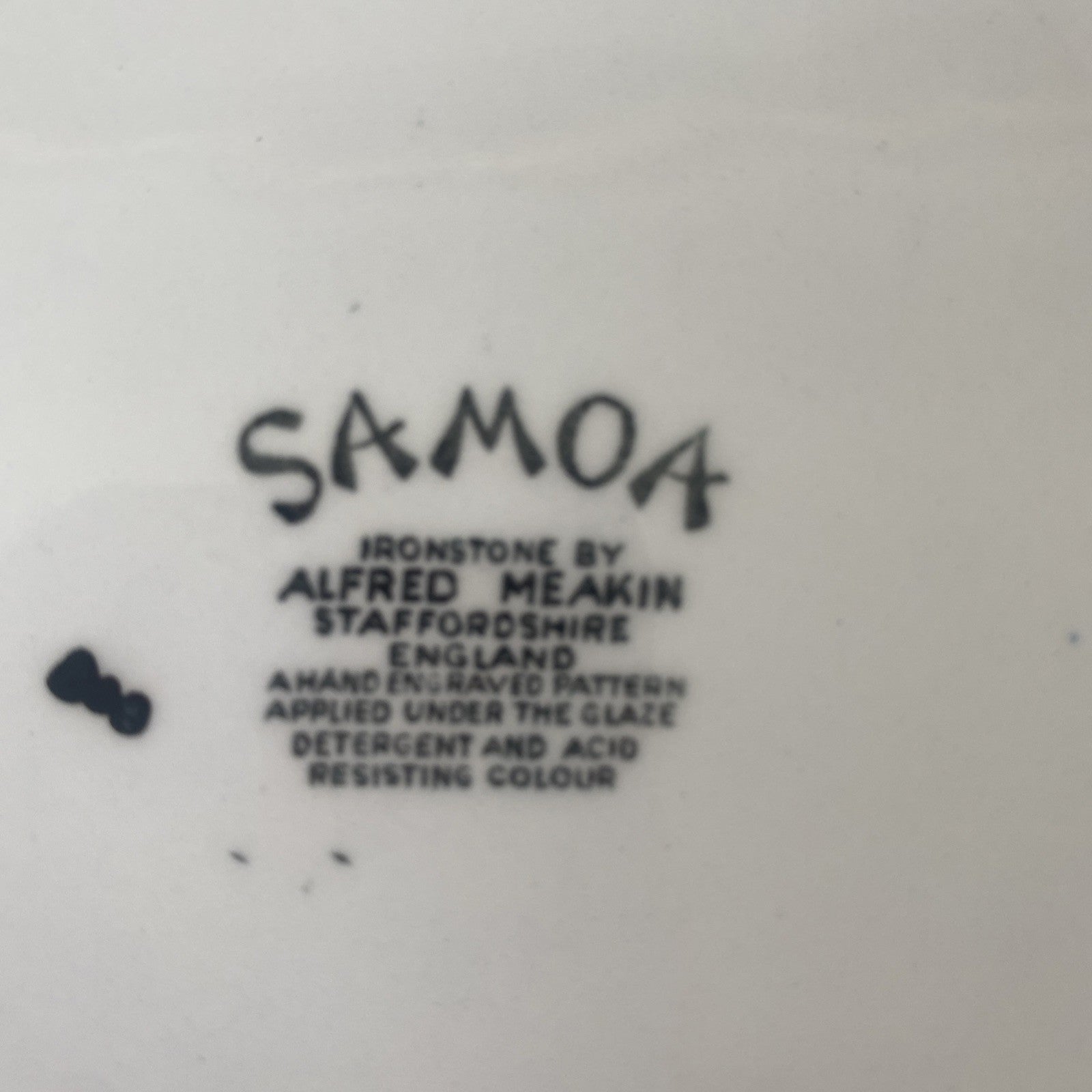 vintage retro 1960s ALFRED MEAKIN -  SAMOA -  SIDE PLATE black flower design