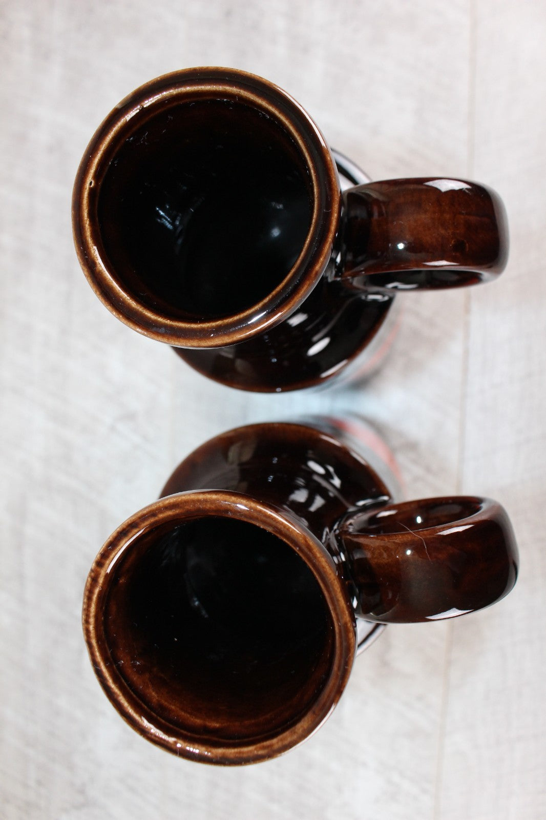 Pair of Vintage Scheurich 401-28 West German Pottery Vases Fat Lava Red Brown