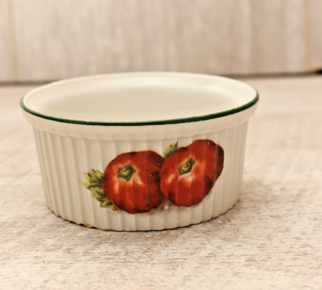 Vintage Pillivuyt Tomato Ramekin Porcelaines A Feu Pilivite France J Chomette