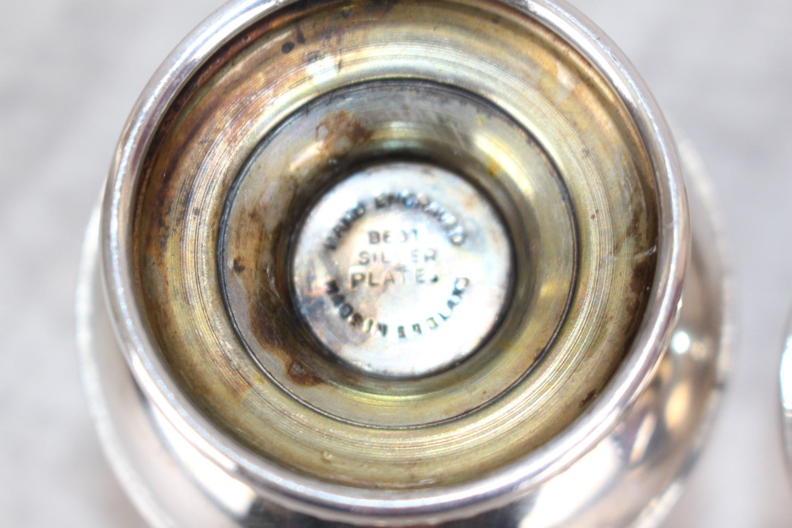 Vintage English Silver Plate Salt & Pepper Shakers - Hand Engraved Floral