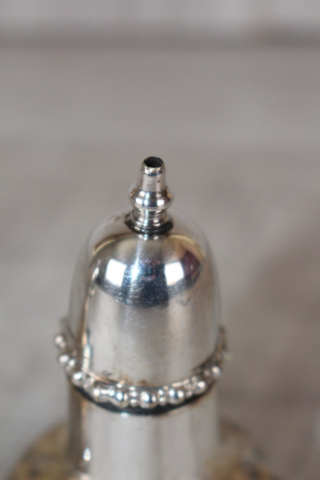 Vintage English Silver Plate Salt & Pepper Shakers - Hand Engraved Floral