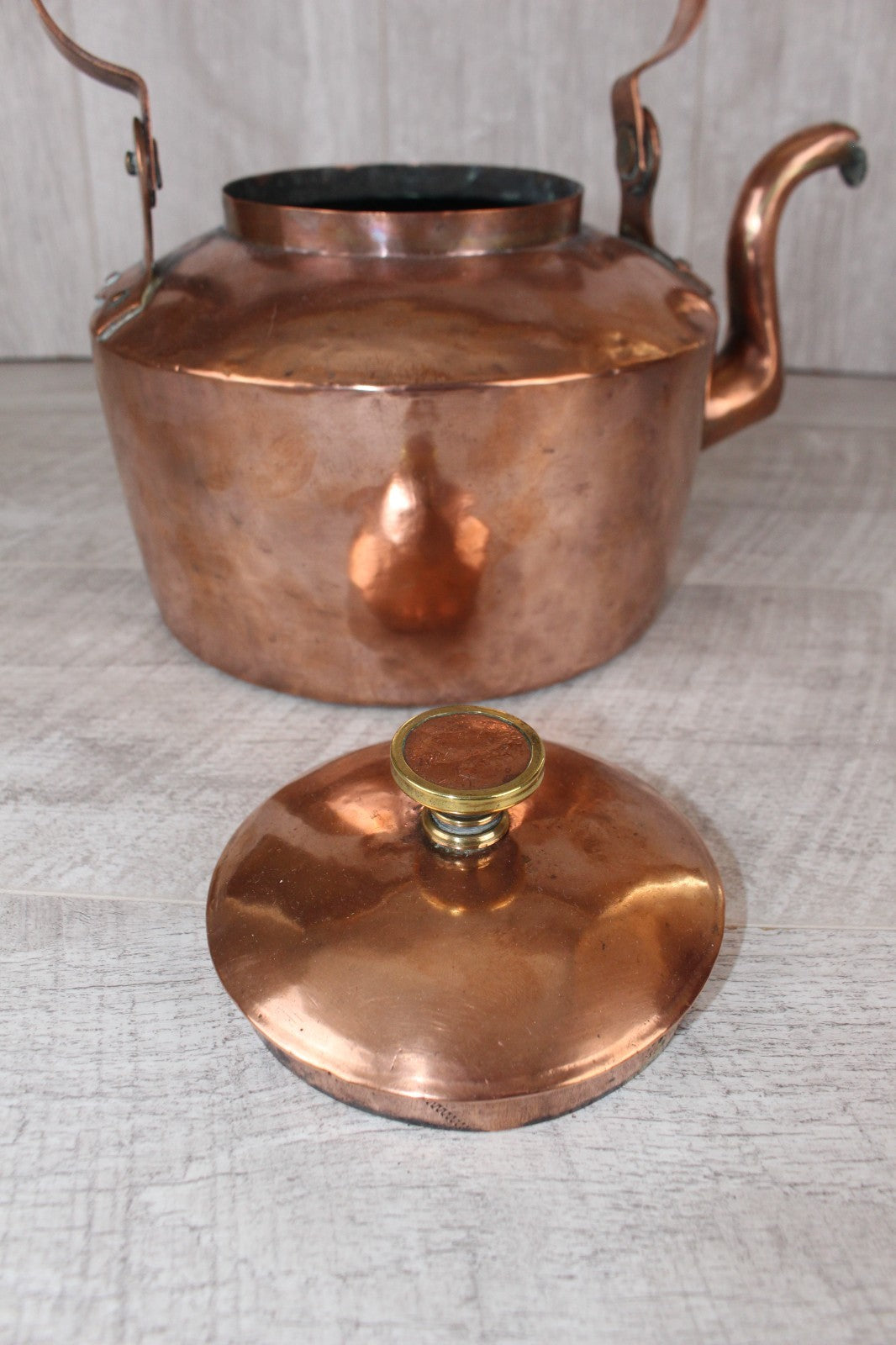 Fine Antique Georgian Copper Kettle - Hand-Cut Dovetails & Town Work - c.1800