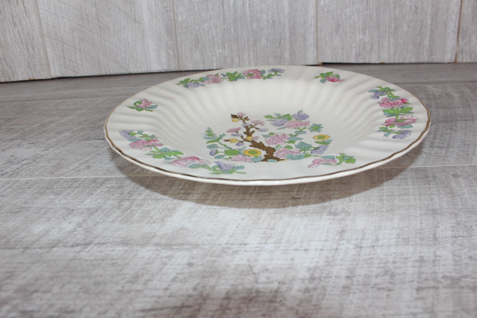 Vintage Wade England Indian Tree Soup Bowls | Fluted Scalloped Edge | 1940s/50s