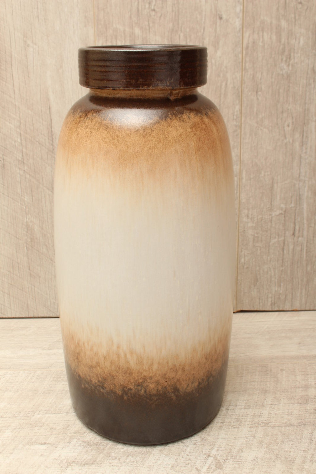 Large Scheurich 553-38 West German Floor Vase Mid Century Ombre Fat Lava Era