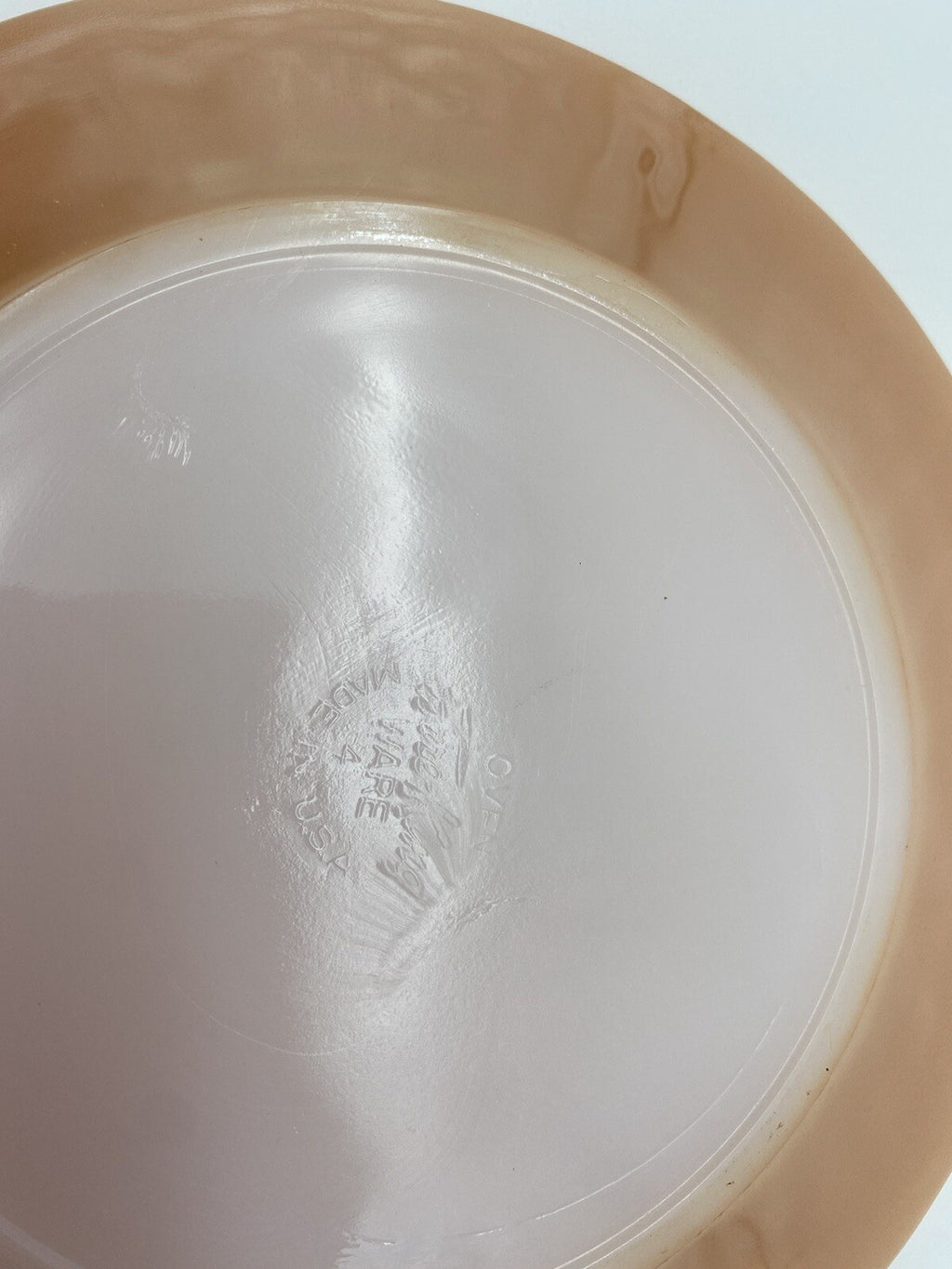 Side Plate Peach Lustre Vintage Fire King Anchor Hocking  Wheat Sheaf 7.75 “ Dia