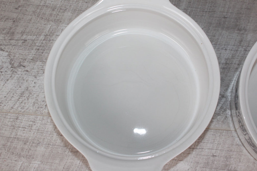 Pair of Vintage Myott "Silhouette" Lidded Tureens - MCM Retro Fruit & Veg Patter