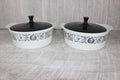 Pair of Vintage Myott "Silhouette" Lidded Tureens - MCM Retro Fruit & Veg Patter