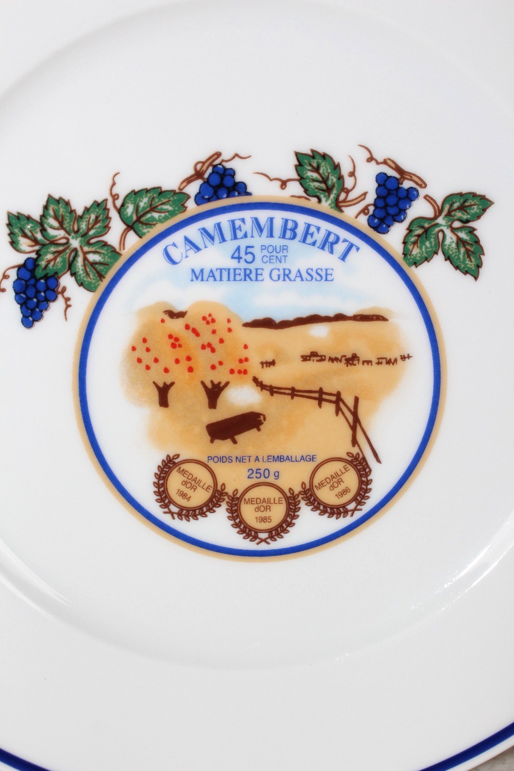 Revol France Porcelain Cheese Plate Camembert Les Fromages de France