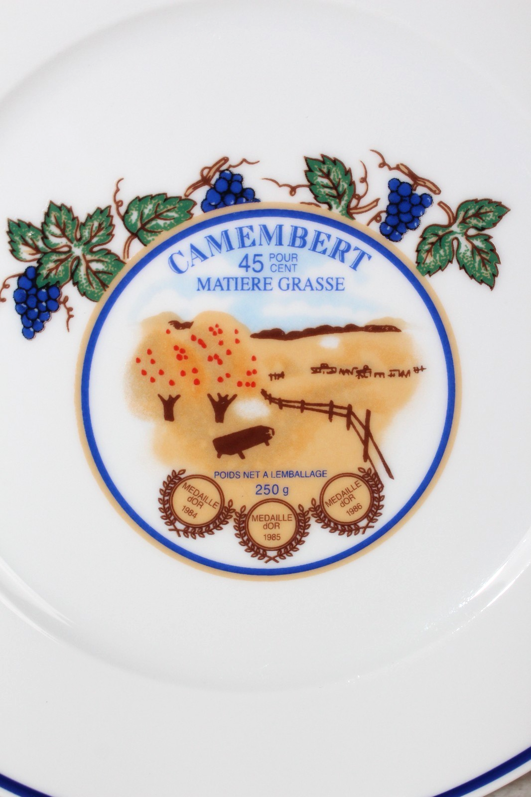 Revol France Porcelain Cheese Plate Camembert Les Fromages de France