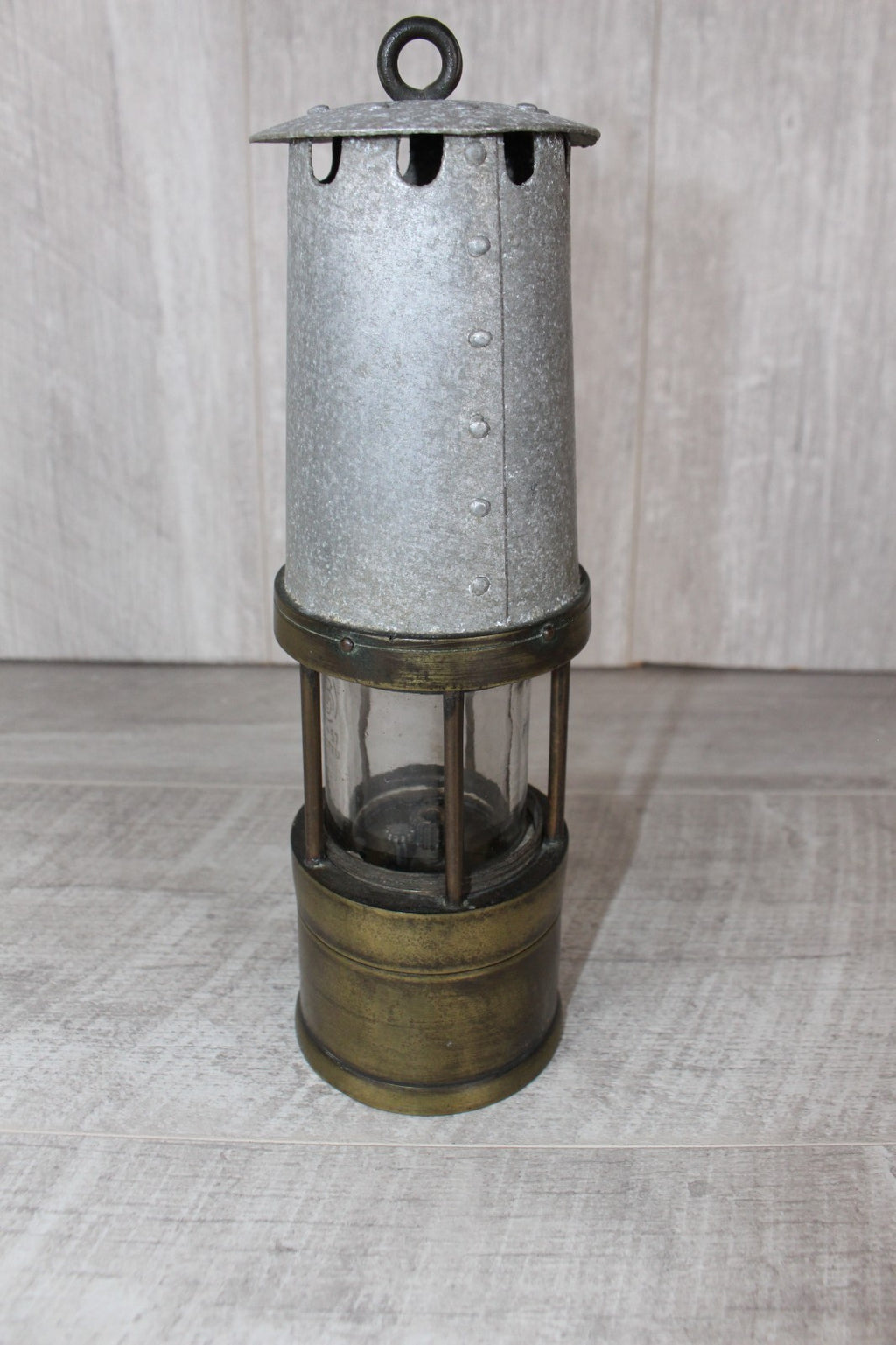 JH Naylor Ltd Wigan Miners Safety Lamp Original Glass Collector Item Rare Brass