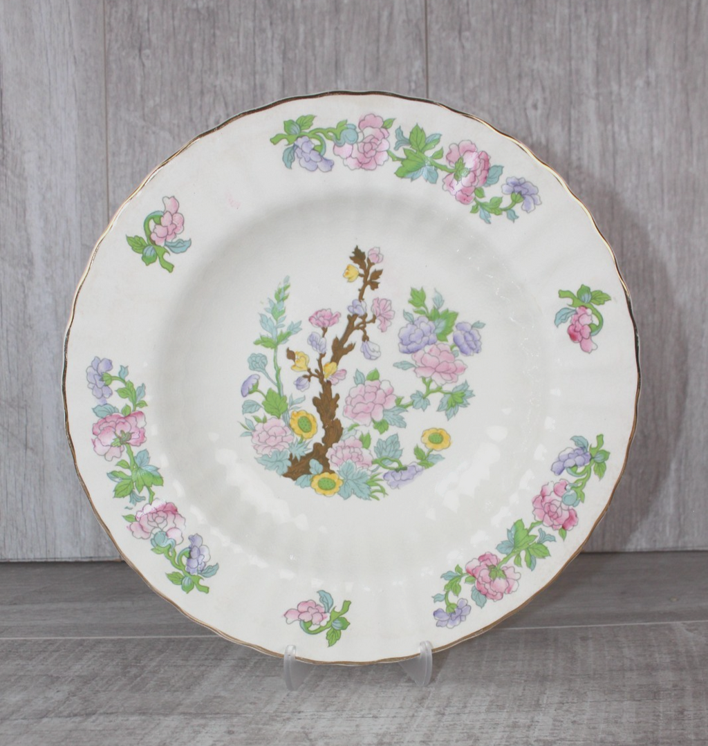 Vintage Wade England Indian Tree Soup Bowls | Fluted Scalloped Edge | 1940s/50s