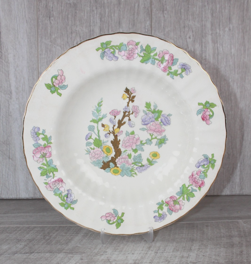 Vintage Wade England Indian Tree Soup Bowls | Fluted Scalloped Edge | 1940s/50s