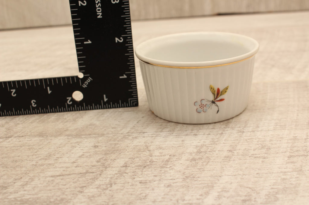 Royal Worcester Strawberry Fair Ramekin Souffle Dish Vintage Insect Shape 48