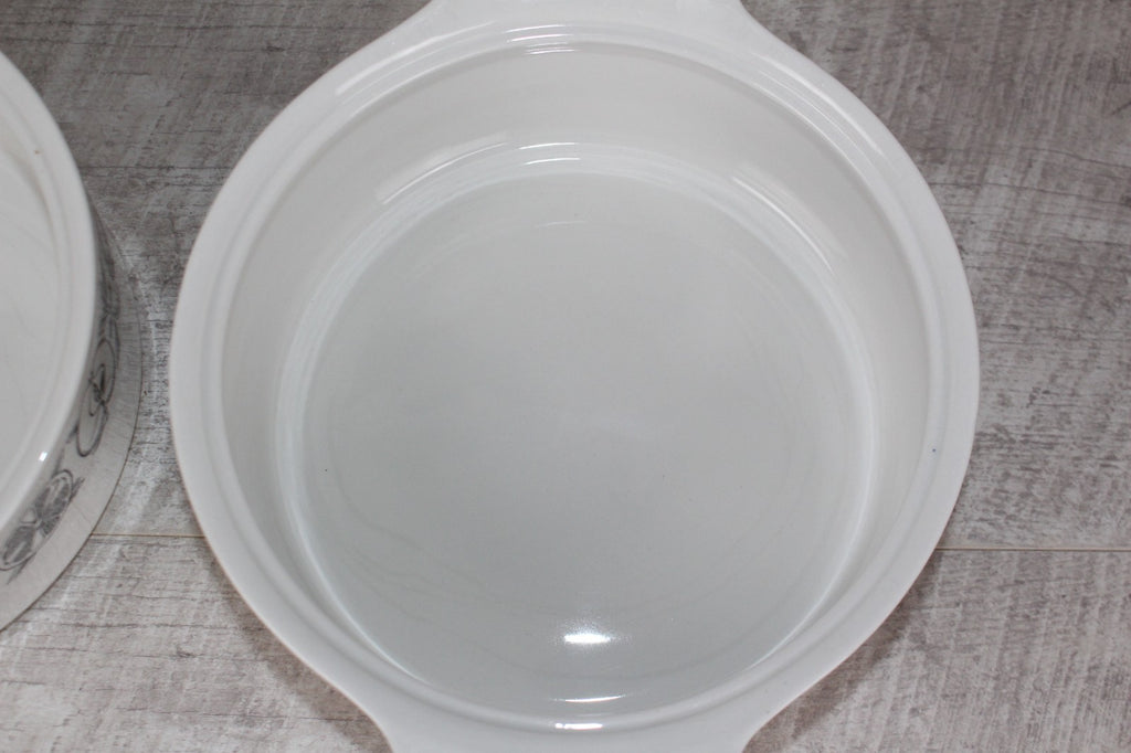 Pair of Vintage Myott "Silhouette" Lidded Tureens - MCM Retro Fruit & Veg Patter