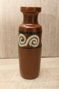 Vintage Scheurich 200-28 West German Pottery Vase Mid Century Swirl 1970s
