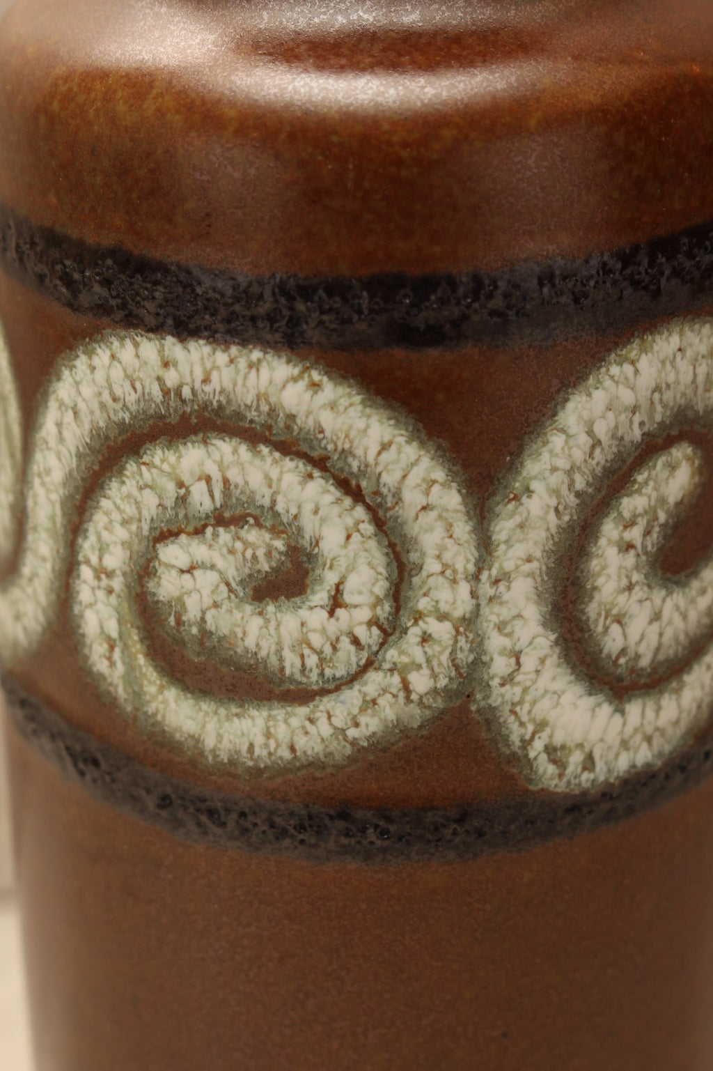 Vintage Scheurich 200-28 West German Pottery Vase Mid Century Swirl 1970s