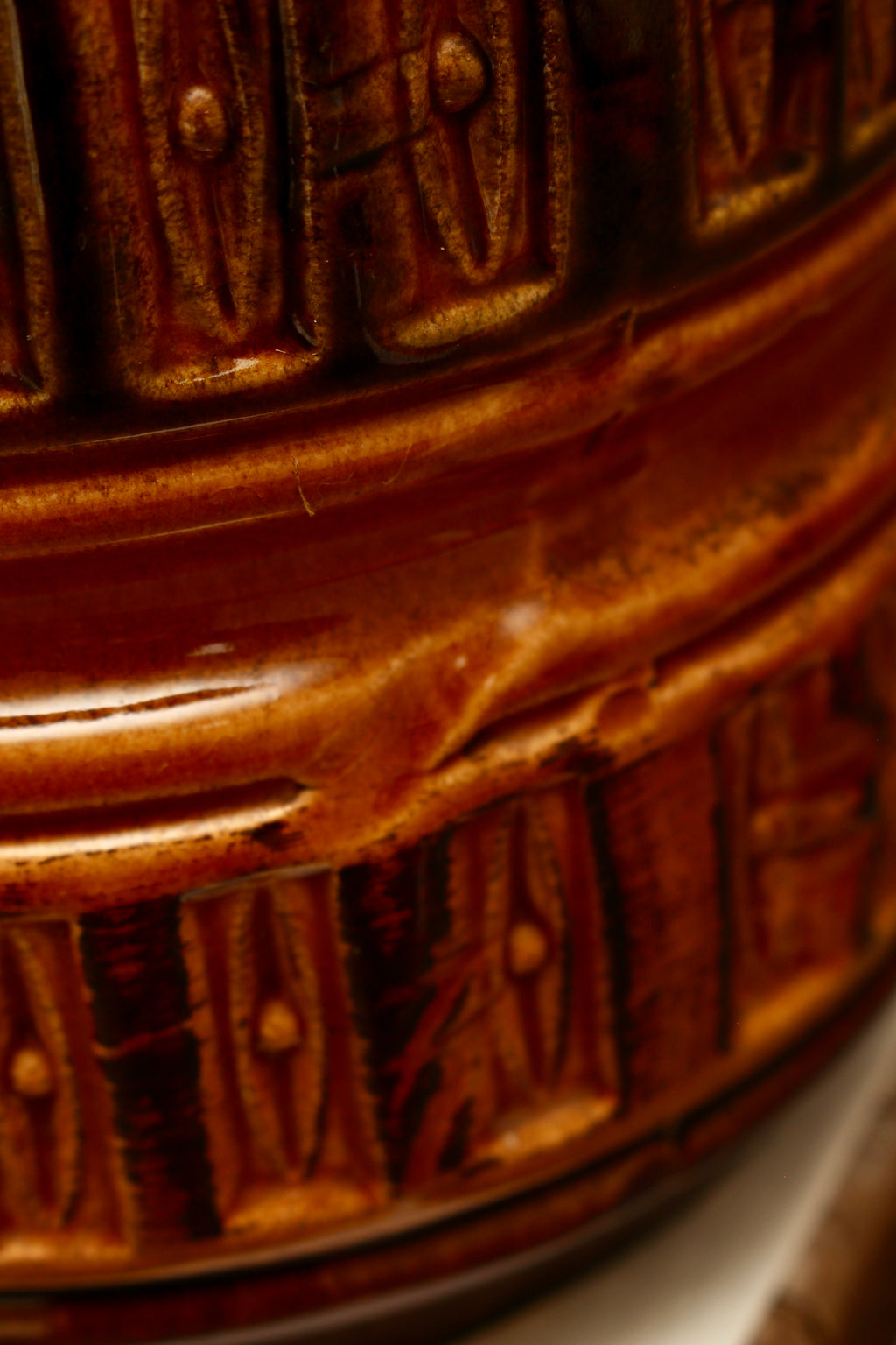 Large Scheurich 268-40 West German Floor Vase – 15 Inch Mid-Century Relief Pottery